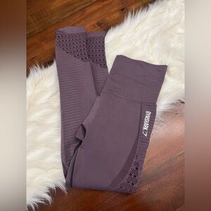 Gymshark High-Waisted Seamless Leggings Small Dusty Lavender Textured